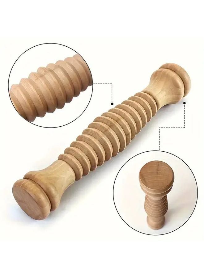 Wooden Foot Massage Roller Manual Reflexology Tool Phthalate Free 1pc - Image 5